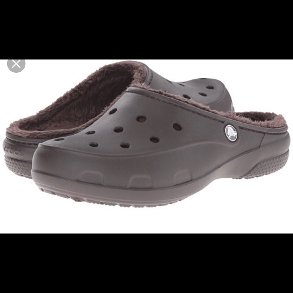 Espresso Brown lined clog slip on